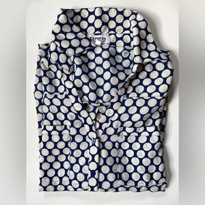 Small Express dress shirt - Polka dots- navy blue and white